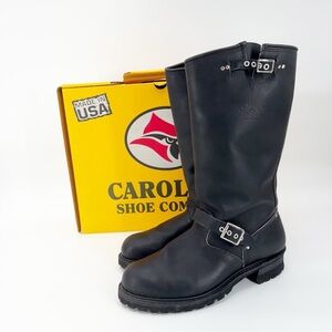 Carolina Engineer Boots Black Leather 13W Biker Boots Harness Work Boot